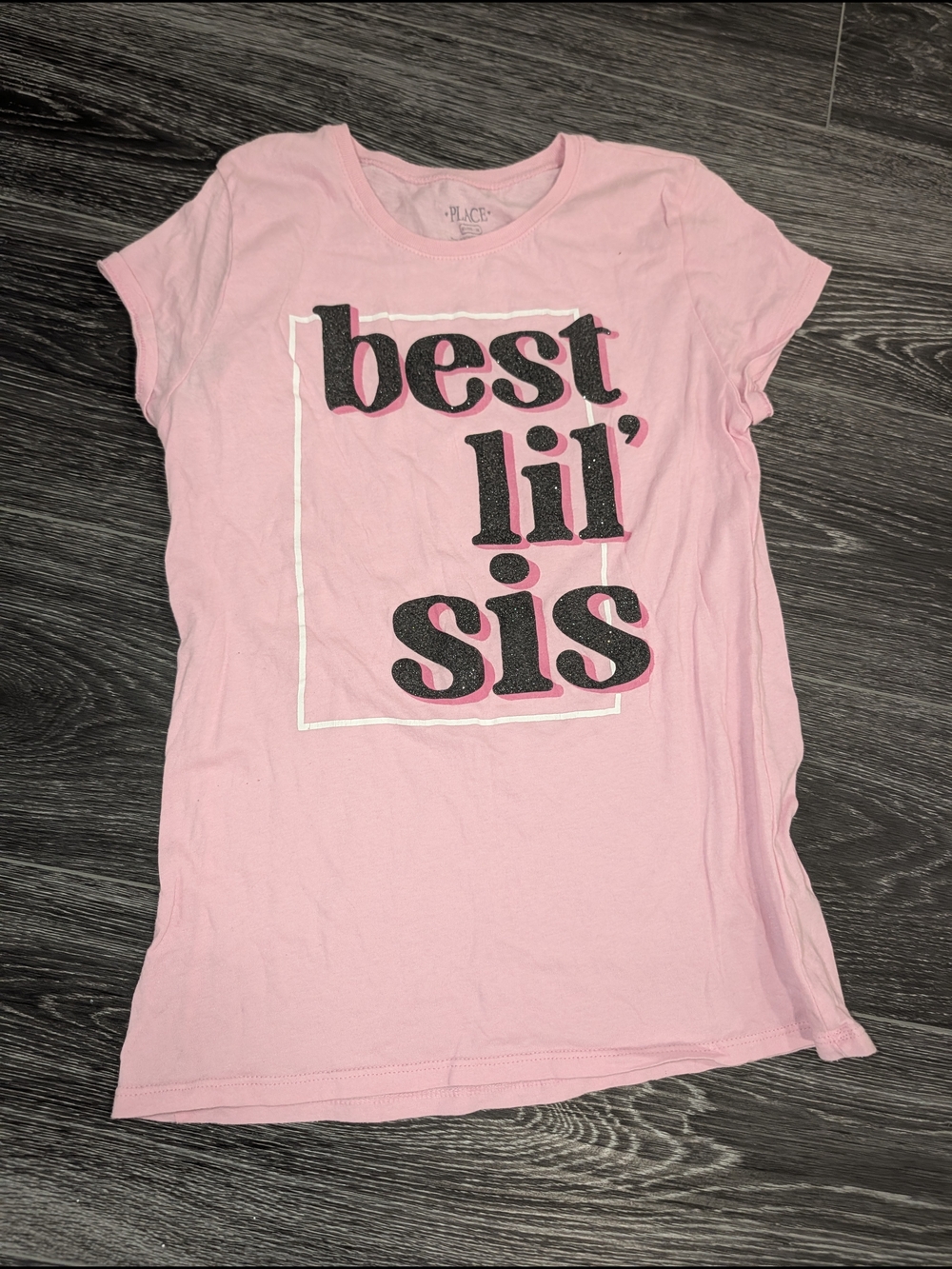The Children's Place Pink "Best Lil' Sis" Graphic Tee